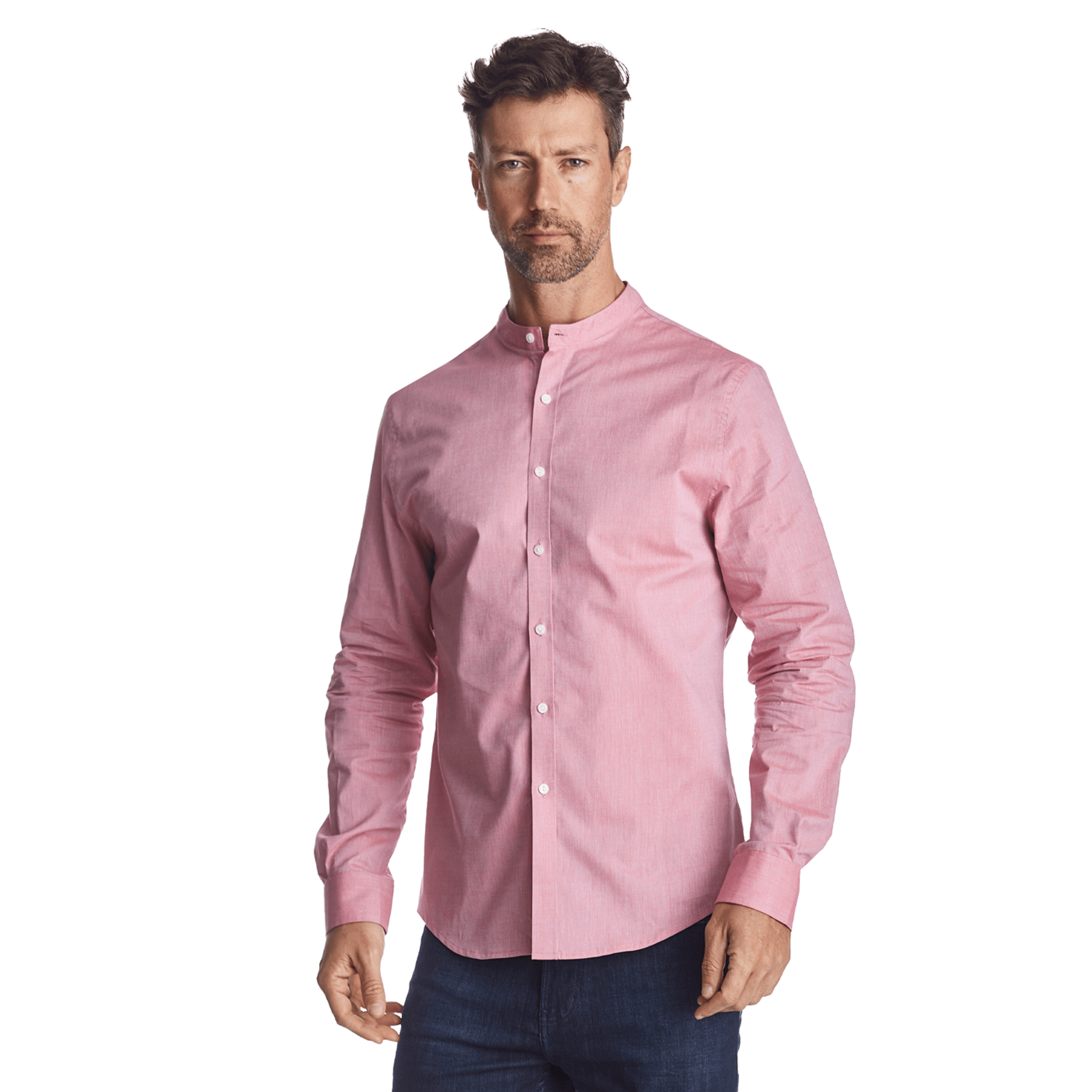 Camisa-Slim-Manga-Longa-Masculina-Convicto-Gola-Mandarim